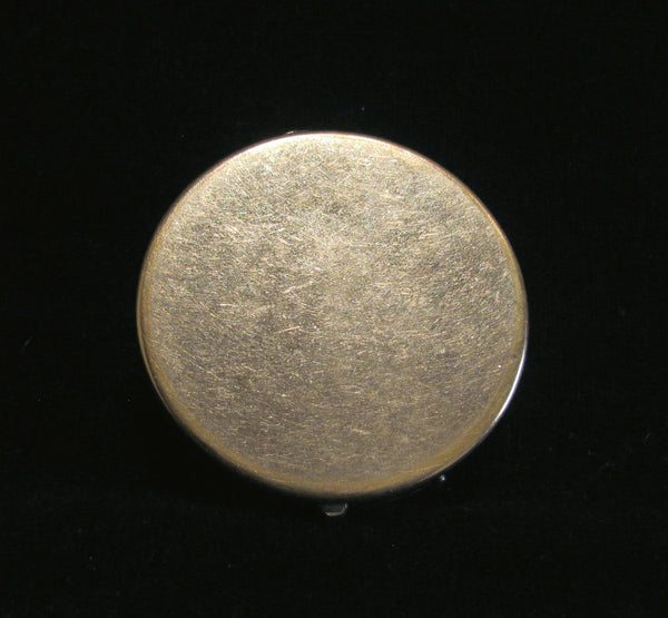 Silver Karess Woodworth Compact Vintage Guilloche Vanipat Powder Compact
