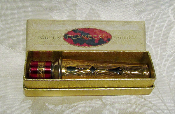 Vintage Faberge Perfume Bottle Parfum Flambeau In Original Box