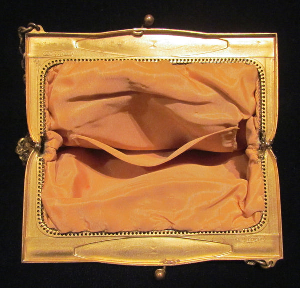 1930s Art Deco Gold Mesh Purse Whiting And Davis Formal Evening Handbag Wedding Bridal Bag
