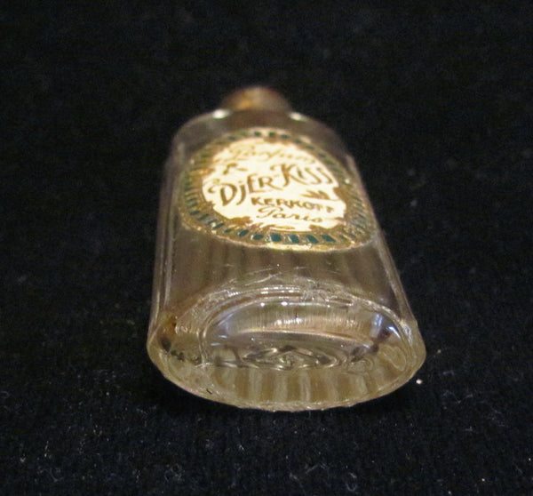 1920's Djer Kiss Perfume Bottle Paris Perfume Kerkoff Paris France Art Deco Small Bottle