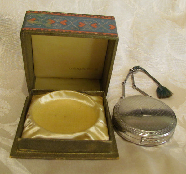 Richard Hudnut Deauville Compact Purse 1920s Powder And Rouge Compact In Original Box