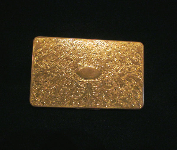 Vintage Evans Cigarette Case 1940s Mermaid Asian Silver And Gold Business Card Case Credit Card Holder