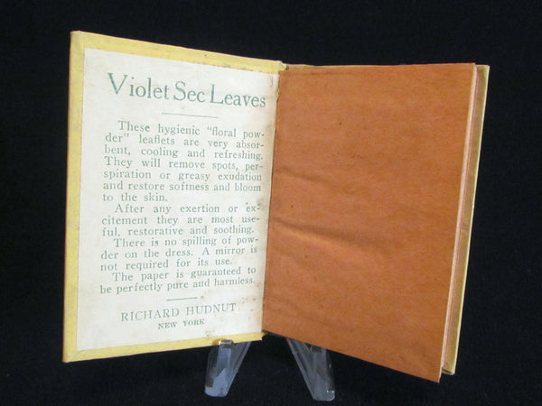 Richard Hudnut Book Compact Violet Sec Face Powder Unique Antique Powder Sheets