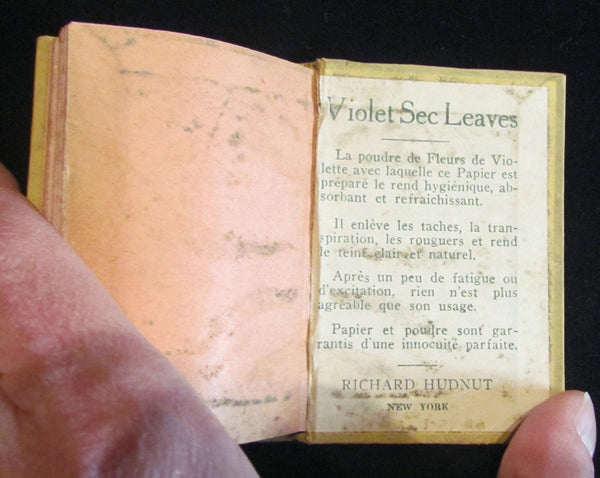 Richard Hudnut Book Compact Violet Sec Face Powder Unique Antique Powder Sheets