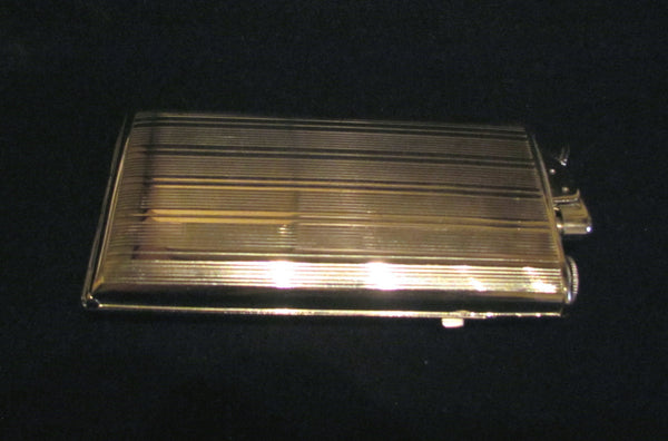 Evans Cigarette Case 1940s Silver Black Enamel Excellent Working Condition Original Box