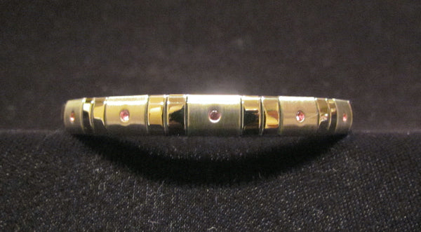 Stainless Steel Pink Swarovski Cystal Expansion Bracelet Unused
