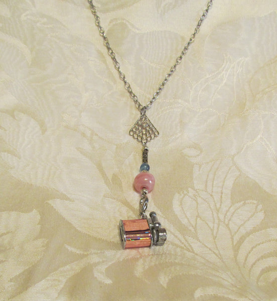 Vintage Lift Arm Lighter Necklace OOAK Handmade Detachable Holographic Lighter Necklace Working Lighter