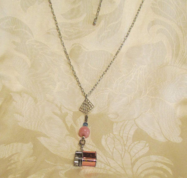 Vintage Lift Arm Lighter Necklace OOAK Handmade Detachable Holographic Lighter Necklace Working Lighter