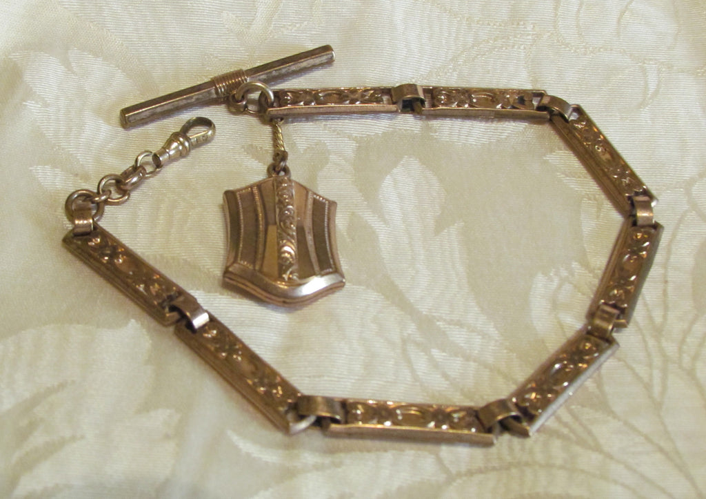 Finberg Mfg Co Rose Gold Watch Chain Fob 1900s Antique