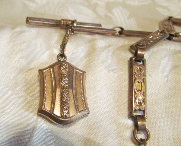 Finberg Mfg Co Rose Gold Watch Chain Fob 1900s Antique
