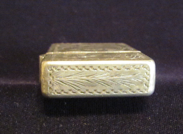 Sterling Silver Lighter Flip Top Made In Italy Vintage 800 Silver Windproof Lighter