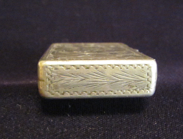Sterling Silver Lighter Flip Top Made In Italy Vintage 800 Silver Windproof Lighter