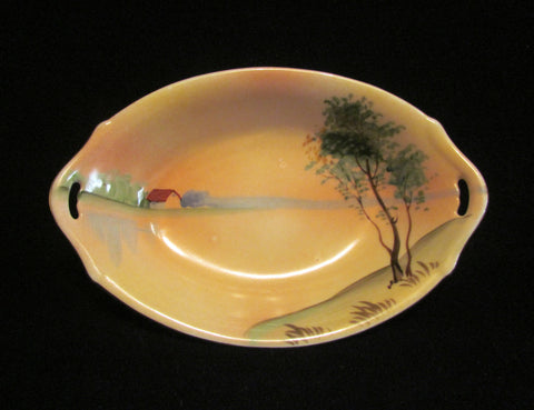 Nippon Relish Dish Hand Painted Porcelain Circa 1930's Condiment or Candy Dish Japan