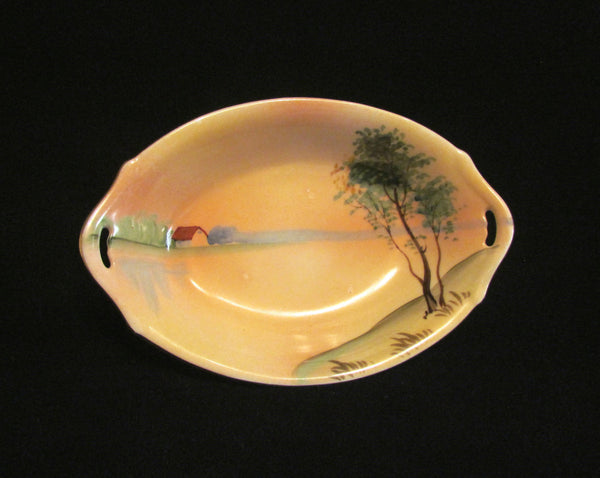 Nippon Relish Dish Hand Painted Porcelain Circa 1930's Condiment or Candy Dish Japan