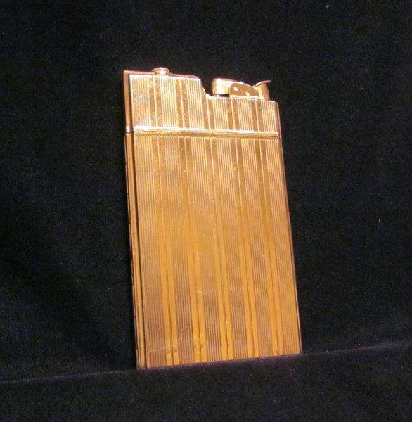 1940s Evans Case Lighter Vintage Rose Gold Banner Case Light Art Deco Working In The Original Box