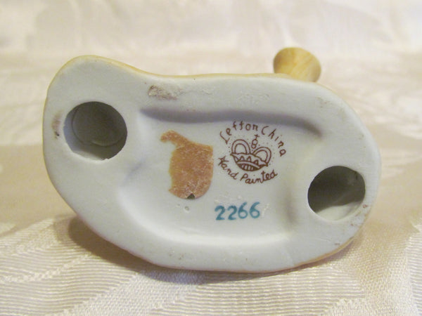 Vintage Lefton China Frog Hand Painted Frog Playing Saxophone