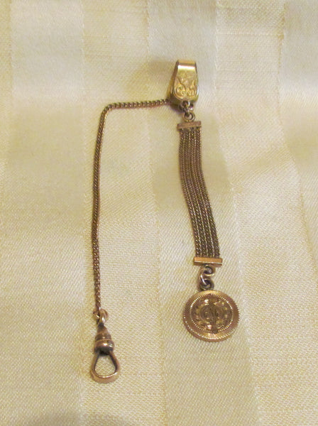 12kt GF Watch Chain And Fob Circa 1900 Gold Hayward Watch Chain