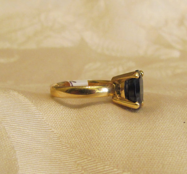 14Kt Gold Sapphire Ring 4.75ct Natural Blue Sapphire Bruce Magnotti Cocktail Ring Fine Jewelry Size 7 1/4