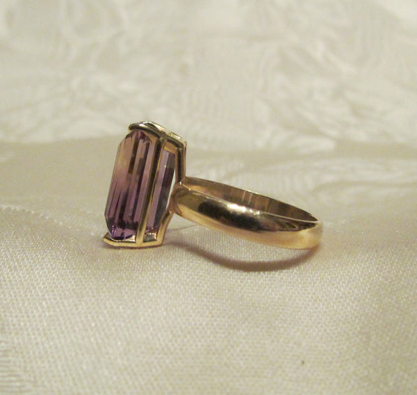 14Kt Gold Ring 13.5ct Ametrine Ring High Fashion Bruce Magnotti Cocktail Ring Fine Jewelry Size 12