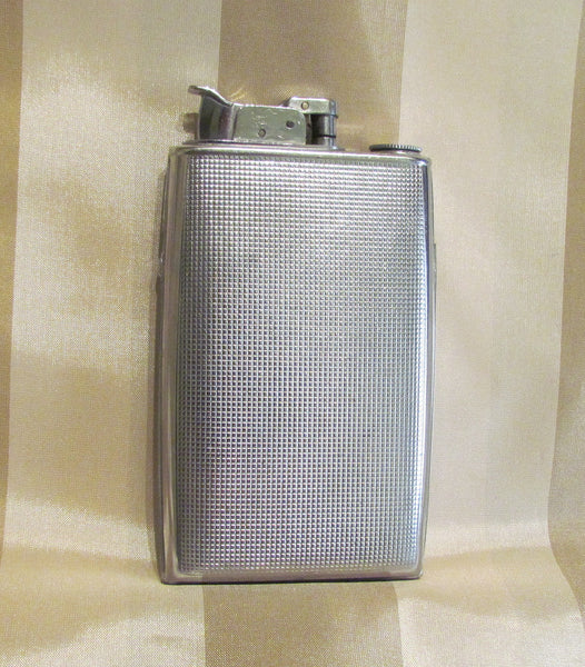 Art Deco Evans Case Lighter Black Enamel Design 1940s Trig-A-Lite Cigarette Case Working Condition