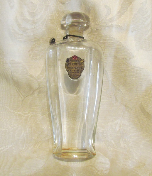 1910's Perfume Bottle Richard Hudnut Three Flowers Antique Glass Bottle