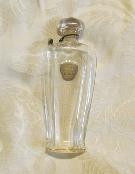 1910's Perfume Bottle Richard Hudnut Three Flowers Antique Glass Bottle