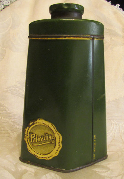 Palm Olive Talcum Powder Tin Antique Palmolive Tin Rare Full