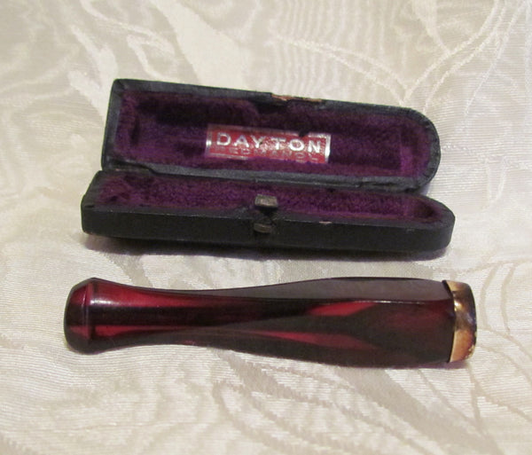 1930's Dayton Redmanol Cigarette Holder In The Original Leather Case