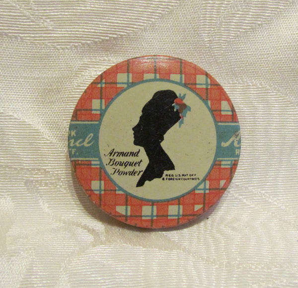 Vintage Powder Tin Armand Bouquet Complexion Powder Tin Full Sample Tin