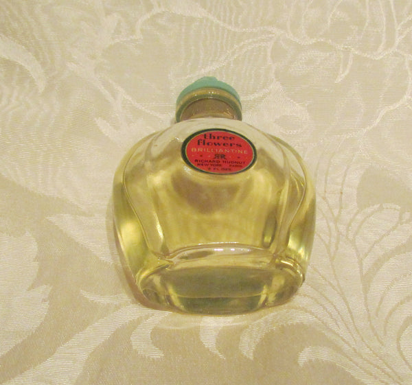 1930s Perfume Bottle Vintage Perfume Richard Hudnut Perfume Three Flowers Perfume Brilliantine Art Deco Bottle