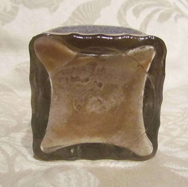 Dr Saymans Vanishing Cream Jar Glass Bottle Embossed Metal Lid Circa 1910's