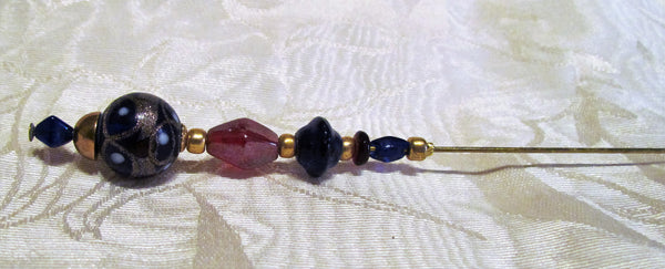 Handmade Stick Pin Beaded Hat Pin One Of A Kind