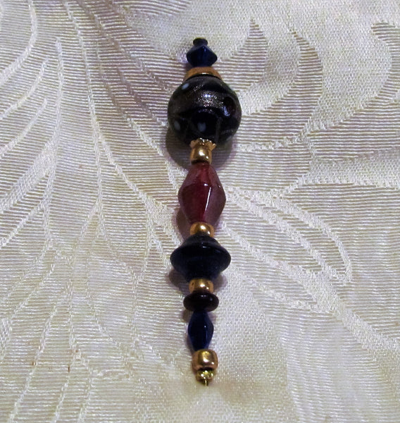 Handmade Stick Pin Beaded Hat Pin One Of A Kind