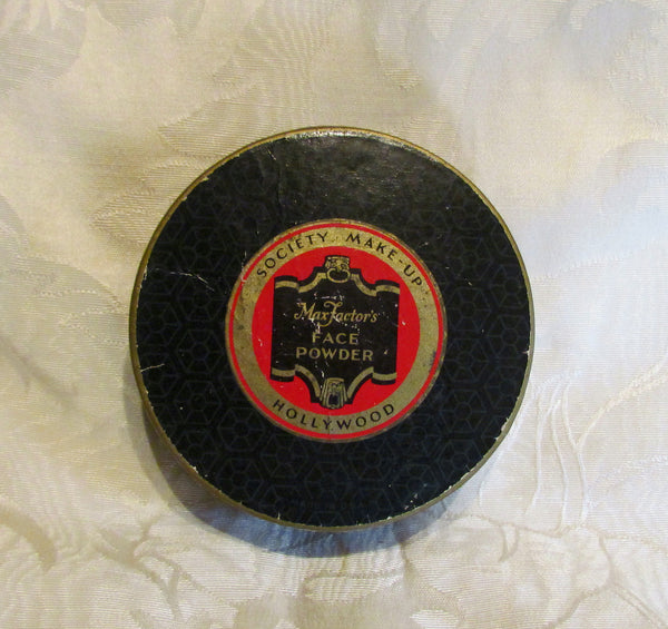 Max Factor Powder Box 1940s Hollywood Society Makeup Face Powder Container