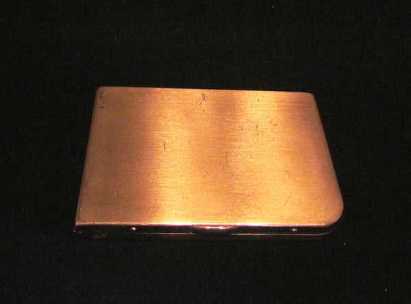 Elgin American Cigarette Case 1940s Gold Business Card Case Etched Pattern