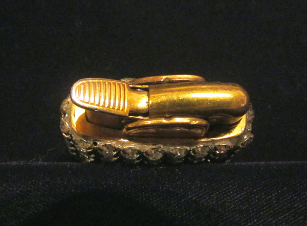 Evans Gold Rhinestone Lighter 1950's Working Lighter Mad Men Bling Excellent Condition