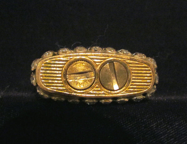 Evans Gold Rhinestone Lighter 1950's Working Lighter Mad Men Bling Excellent Condition