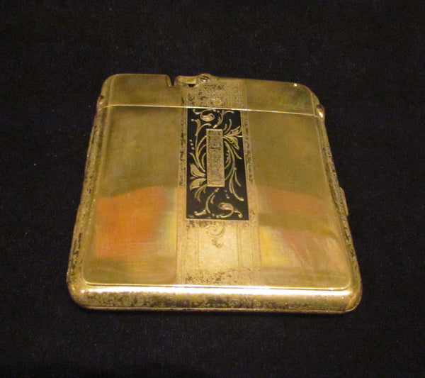 Ronson Ten A Case Lighter 1930s Enamel Cigarette Case Lighter Vintage Art Metal Works Working