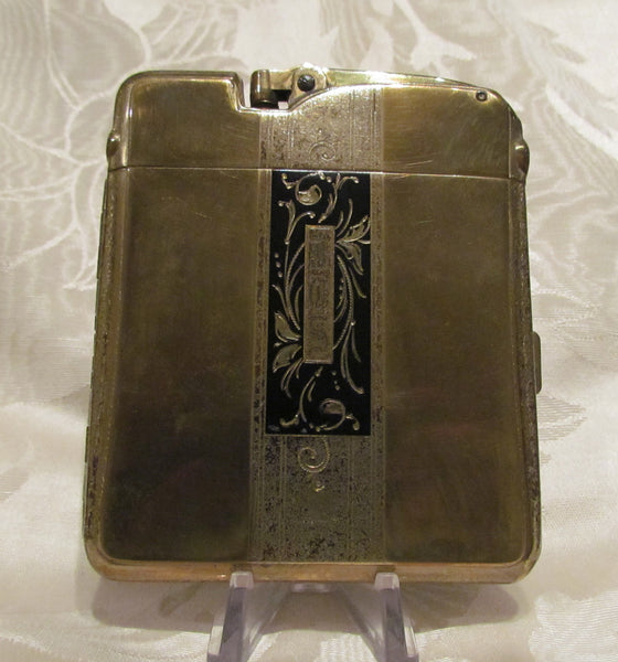 Ronson Ten A Case Lighter 1930s Enamel Cigarette Case Lighter Vintage Art Metal Works Working