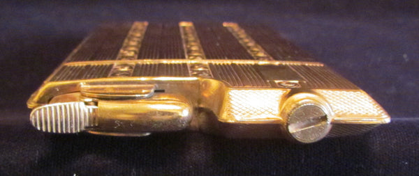 Evans Rose Gold Banner Case Lighter 1940s Art Deco Working Lighter Case In Original Box