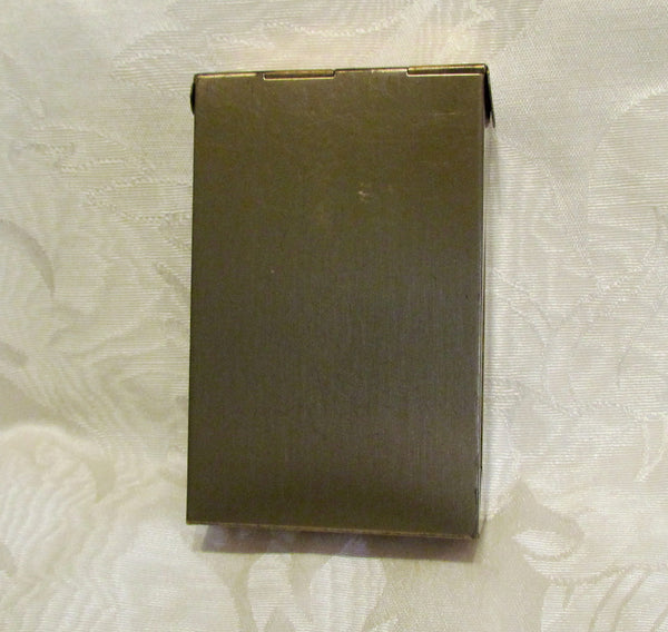 1950s Cigarette Case Mid Century Gold Tone Rhinestone Case
