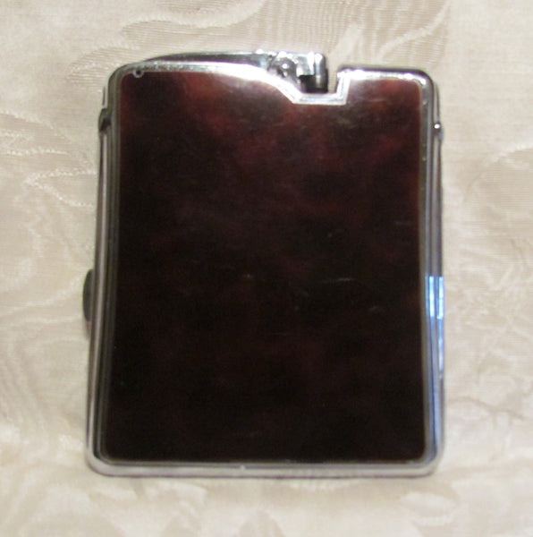 Ronson Ten A Case Lighter 1940s Enamel Cigarette Case Lighter Vintage Art Deco Pouch Box Working Excellent Condition