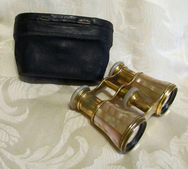 Antique LeMaire Fi Paris Opera Glasses 1800s Mother Of Pearl Binoculars Theater Glasses In Original Case