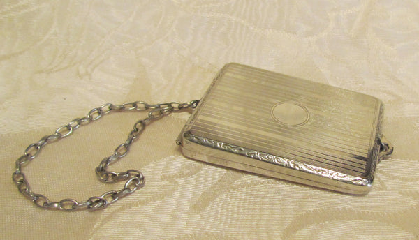 Antique EAM Match Safe Chatelaine Vesta Silver Edwardian Nickel Silver Case