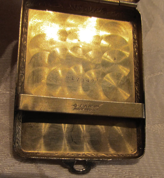 Antique EAM Match Safe Chatelaine Vesta Silver Edwardian Nickel Silver Case