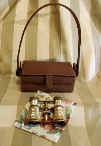 Antique LeMaire Fi Paris Opera Glasses 1800s Mother Of Pearl Binoculars Theater Glasses 1920s GrosGrain Box Purse