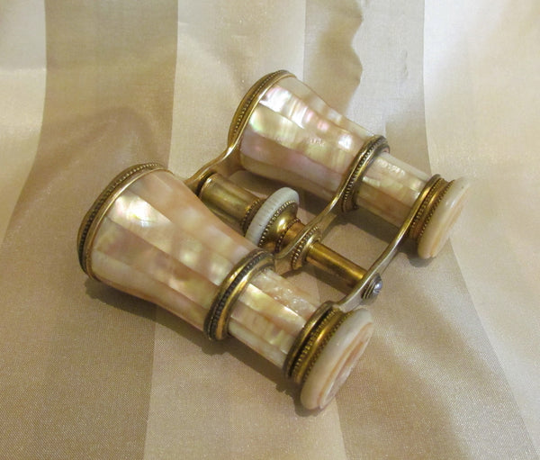 Antique LeMaire Fi Paris Opera Glasses 1800s Mother Of Pearl Binoculars Theater Glasses 1920s GrosGrain Box Purse
