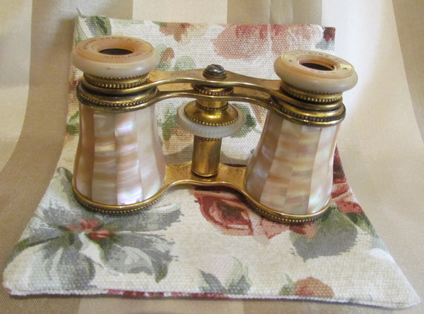 Antique LeMaire Fi Paris Opera Glasses 1800s Mother Of Pearl Binoculars Theater Glasses 1920s GrosGrain Box Purse