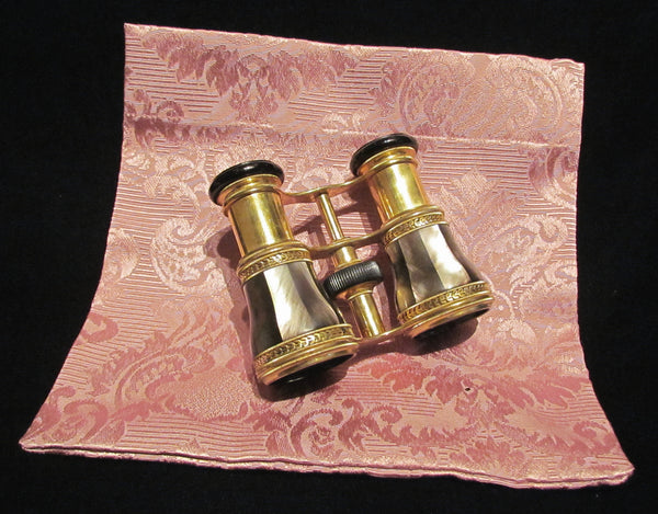 Antique LeMaire Fi Opera Glasses Paris Mother Of Pearl Theater Glasses Binoculars MOP Opera Glasses