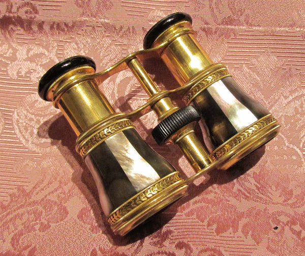 Antique LeMaire Fi Opera Glasses Paris Mother Of Pearl Theater Glasses Binoculars MOP Opera Glasses